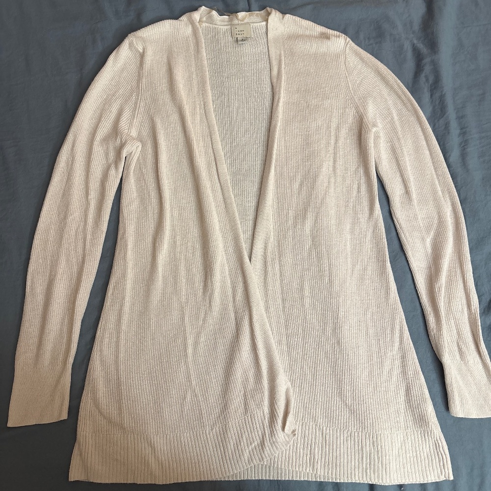 White Long Cardigan, A New Day